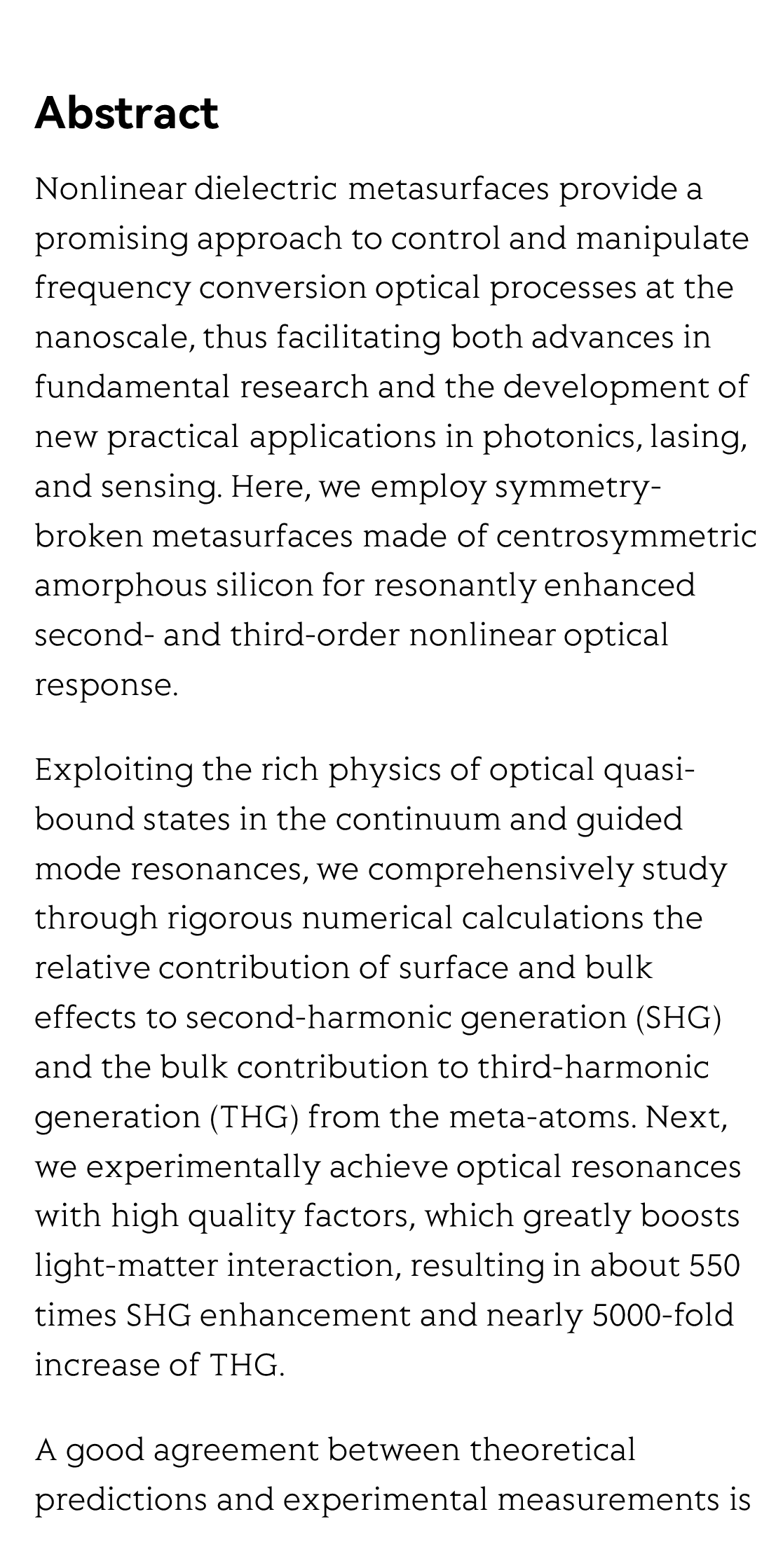 Resonantly enhanced second- and third-harmonic generation in dielectric nonlinear metasurfaces_2