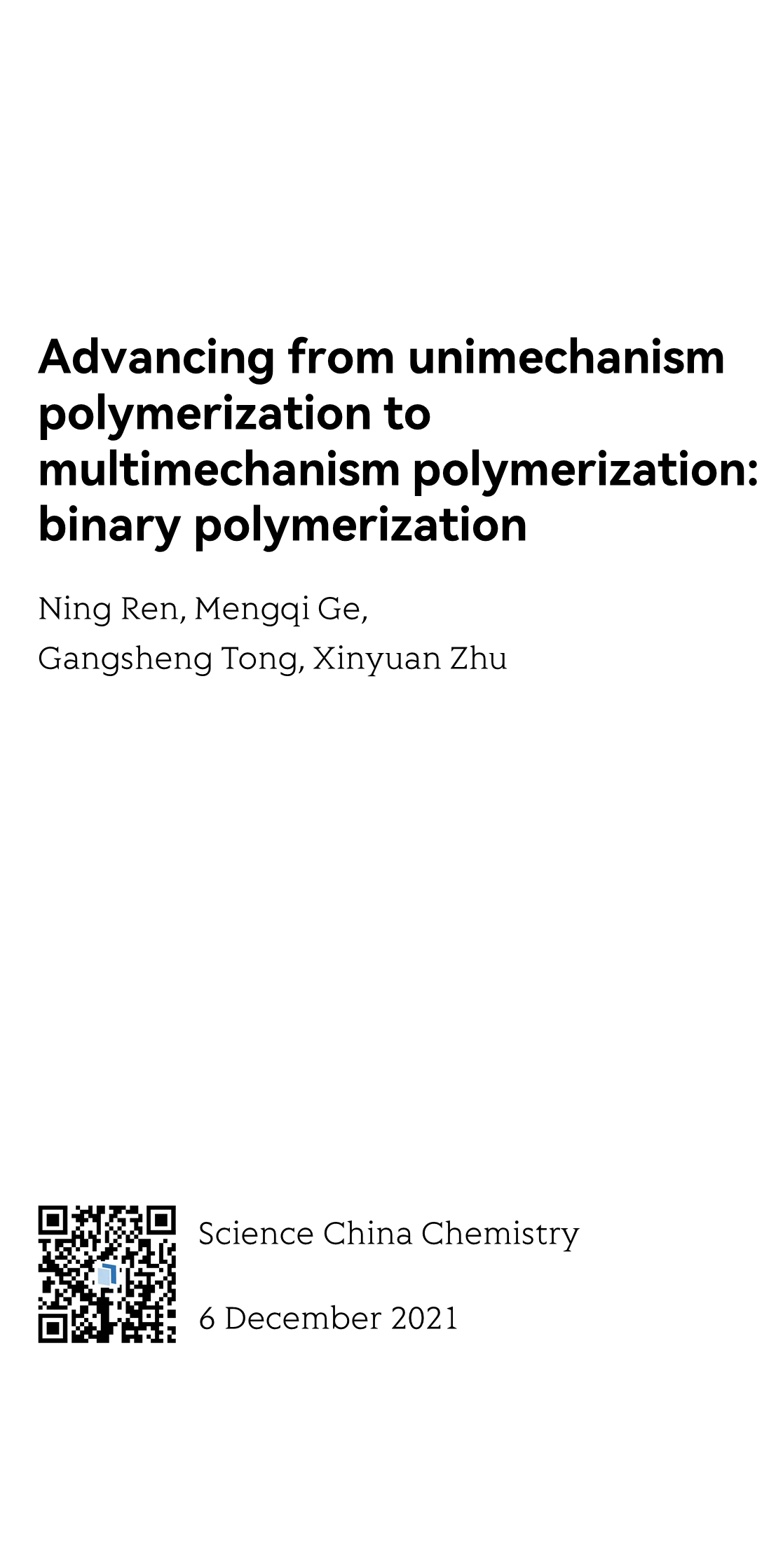 Advancing from unimechanism polymerization to multimechanism polymerization: binary polymerization_1