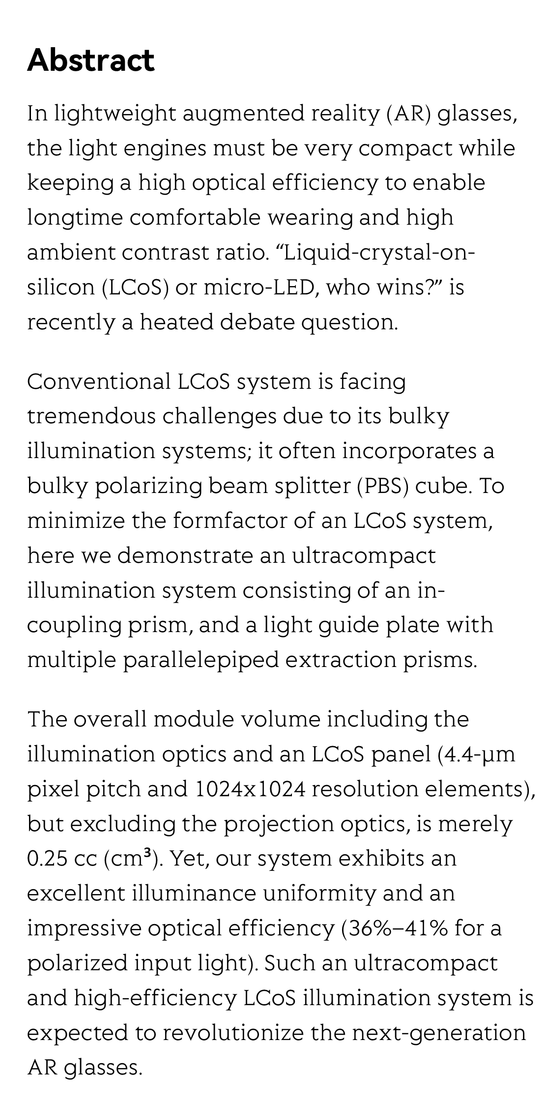 Ultracompact and high-efficiency liquid-crystal-on-silicon light engines for augmented reality glasses_2