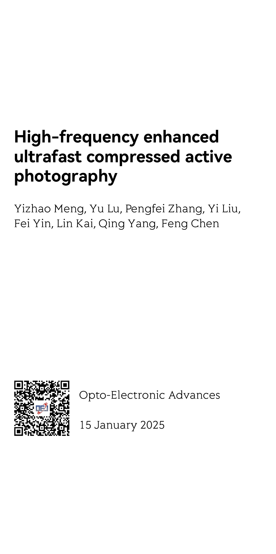 High-frequency enhanced ultrafast compressed active photography_1