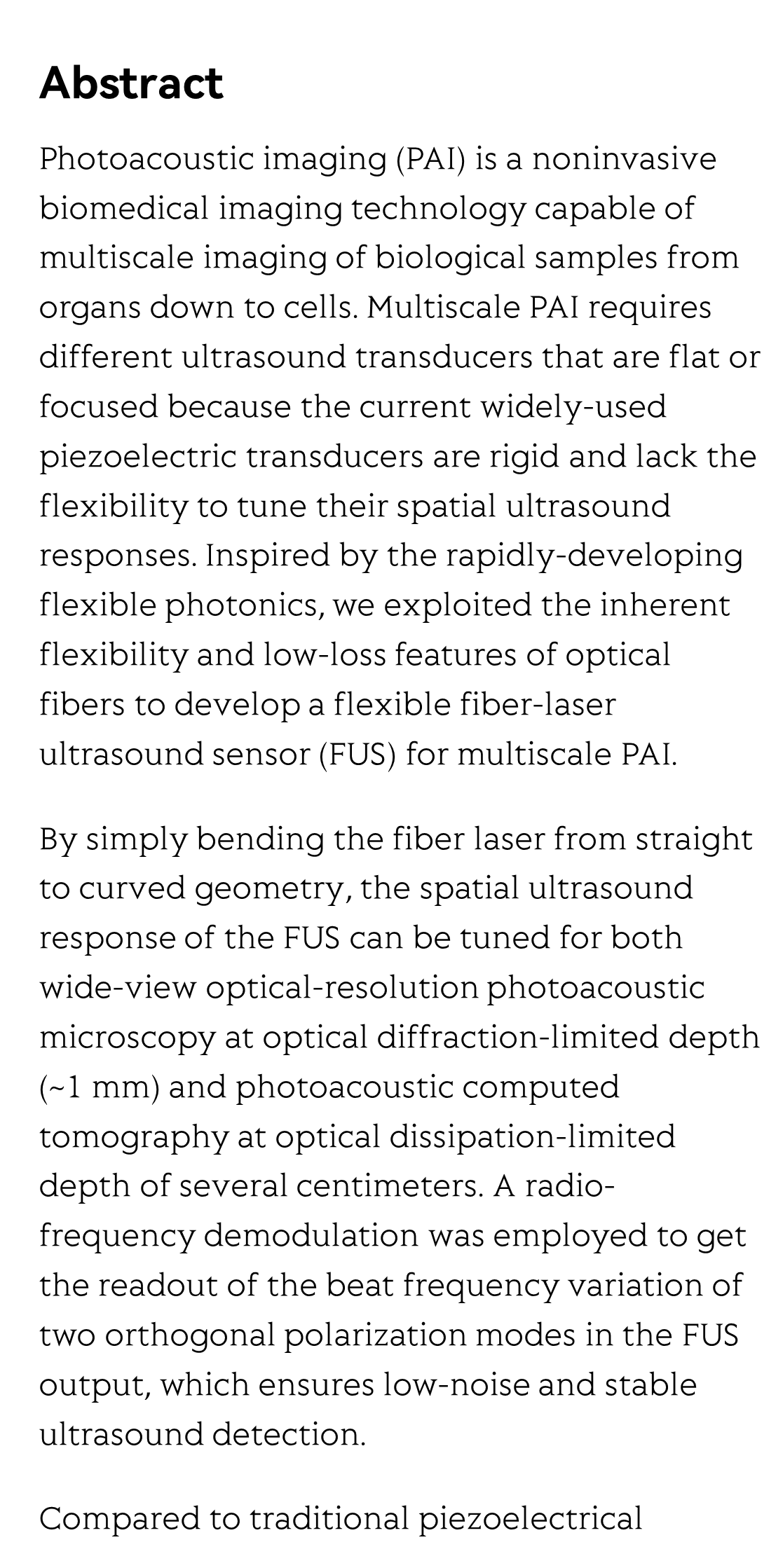 Flexible fiber-laser ultrasound sensor for multiscale photoacoustic imaging_2