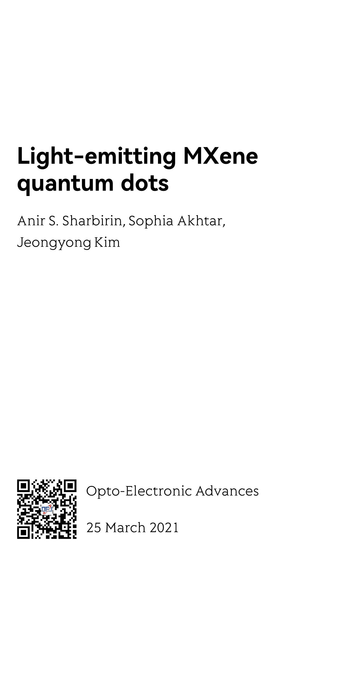 Light-emitting MXene quantum dots_1