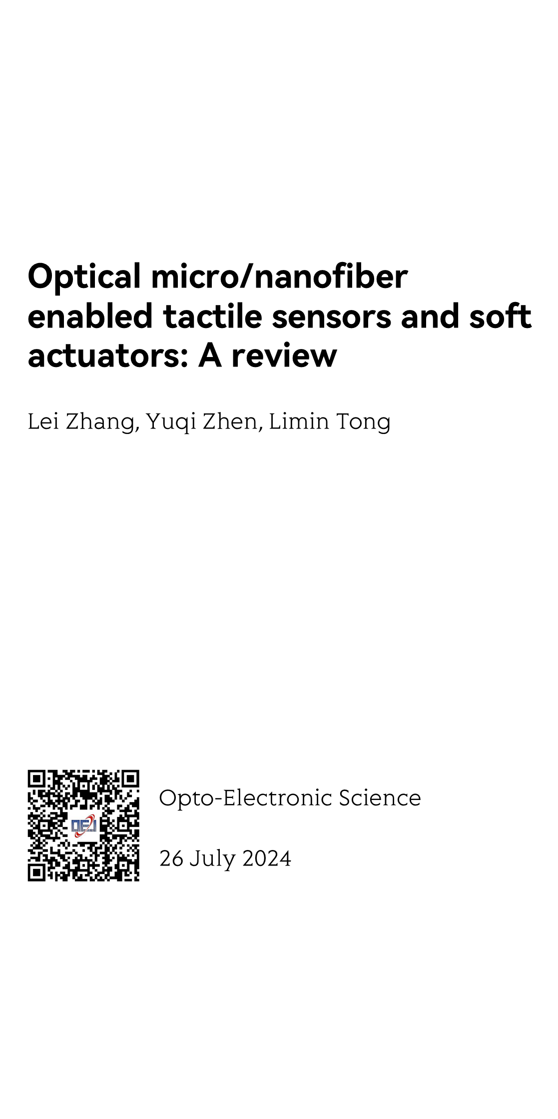 Optical micro/nanofiber enabled tactile sensors and soft actuators: A review_1