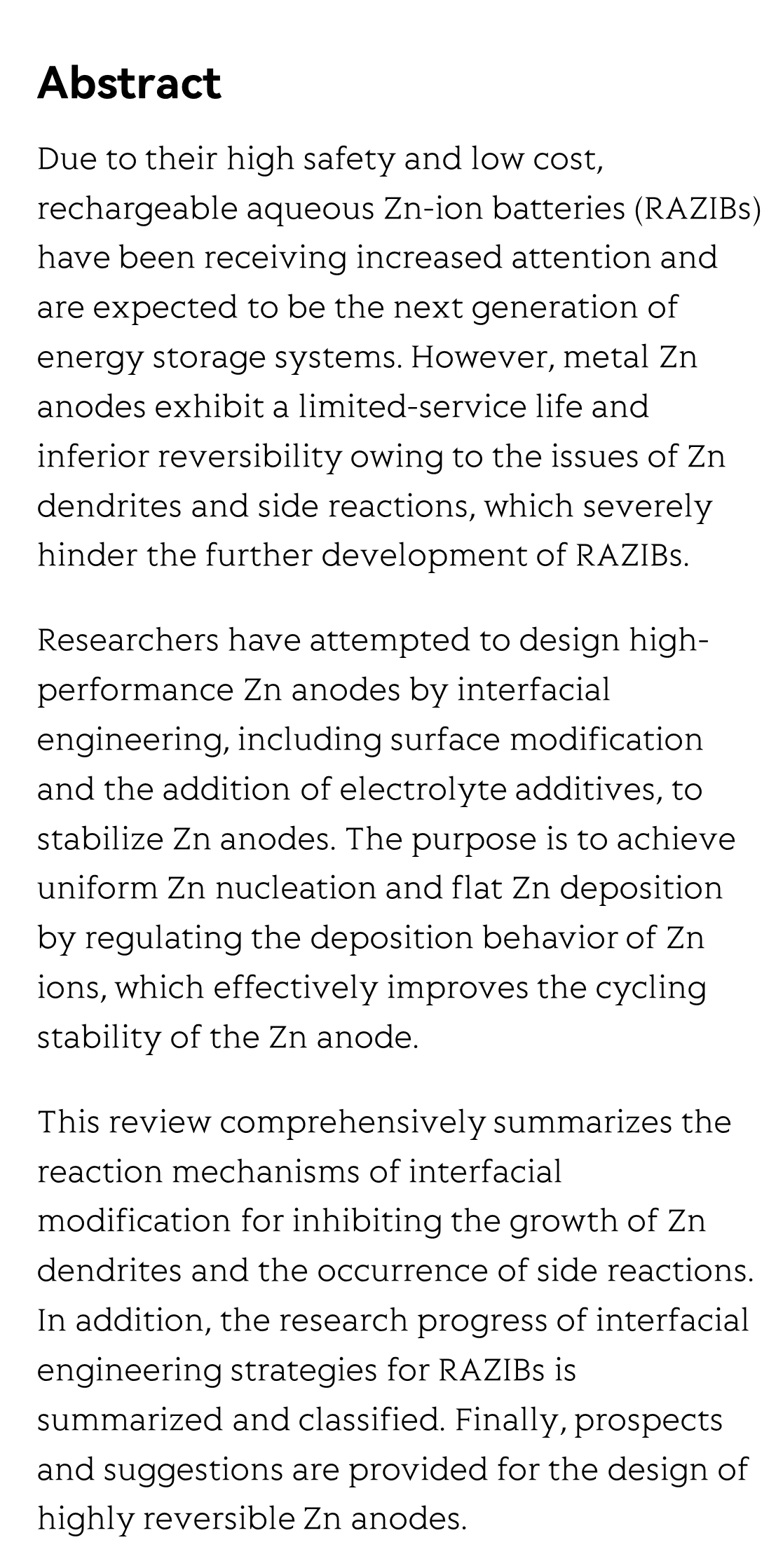 Interfacial Engineering Strategy for High-Performance Zn Metal Anodes_2