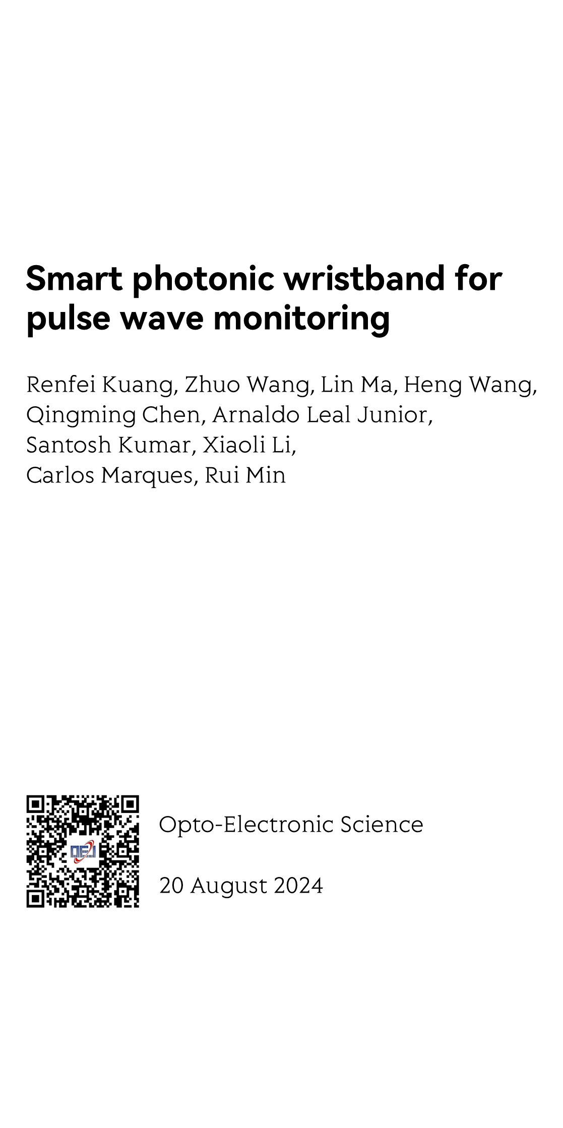 Smart photonic wristband for pulse wave monitoring_1