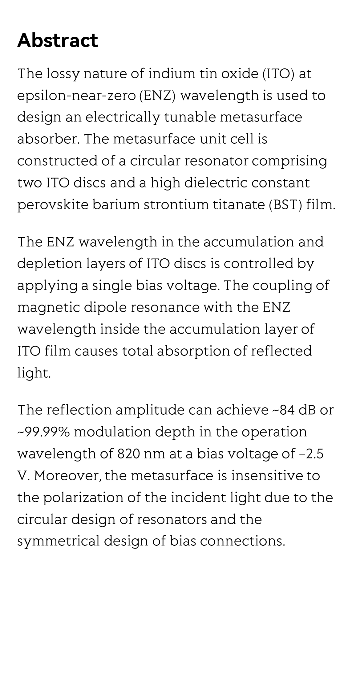 Ultra-high extinction-ratio light modulation by electrically tunable metasurface using dual epsilon-near-zero resonances_2