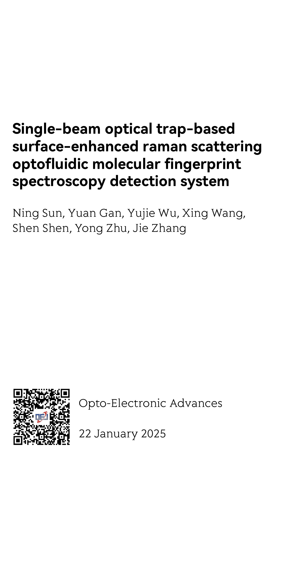 Single-beam optical trap-based surface-enhanced raman scattering optofluidic molecular fingerprint spectroscopy detection system_1