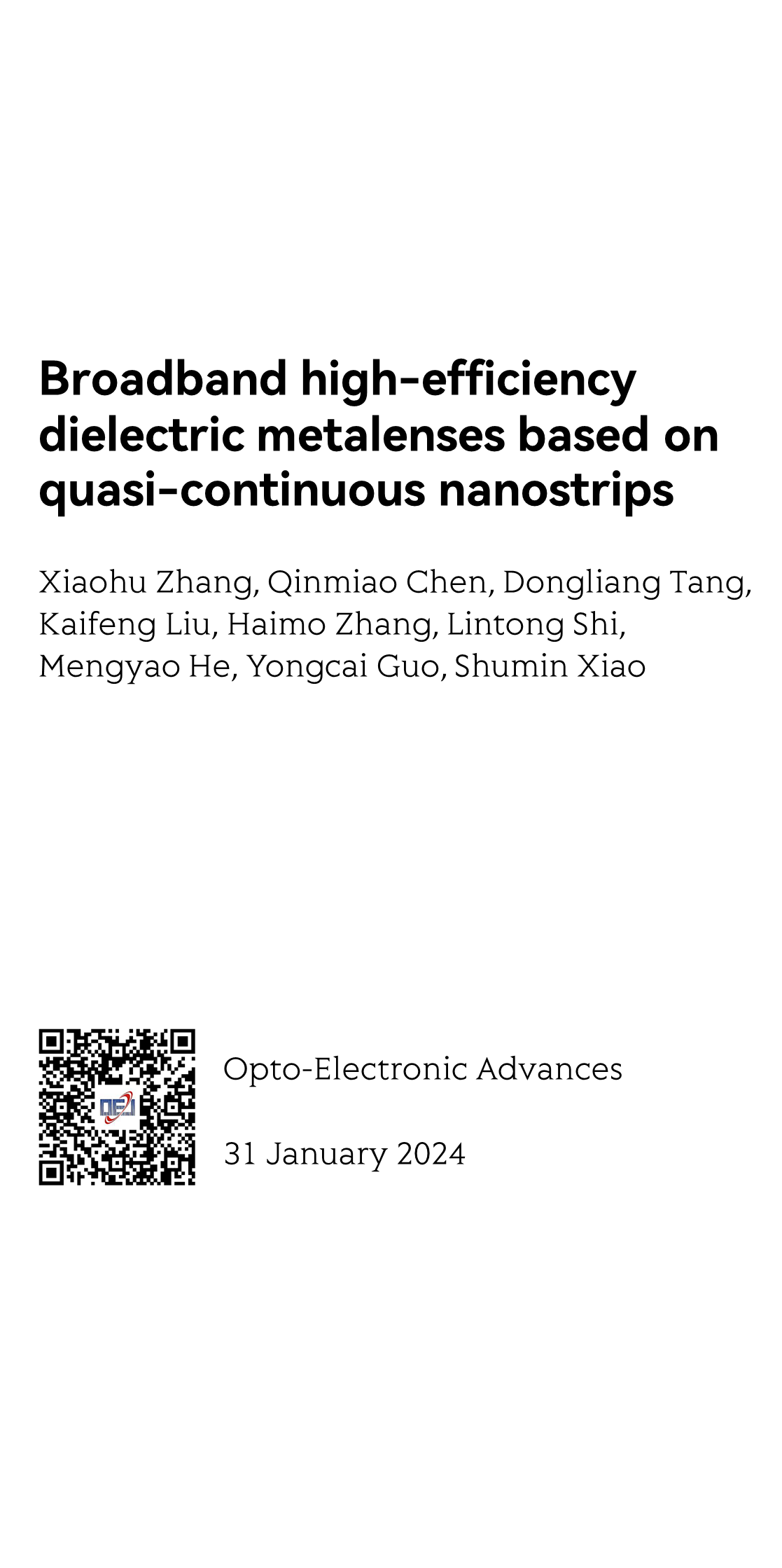Broadband high-efficiency dielectric metalenses based on quasi-continuous nanostrips_1