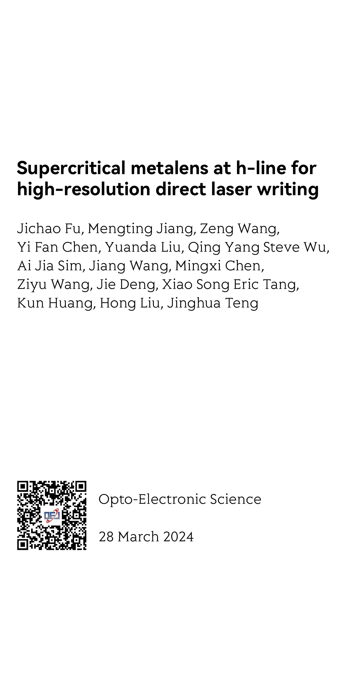 Supercritical metalens at h-line for high-resolution direct laser writing_1