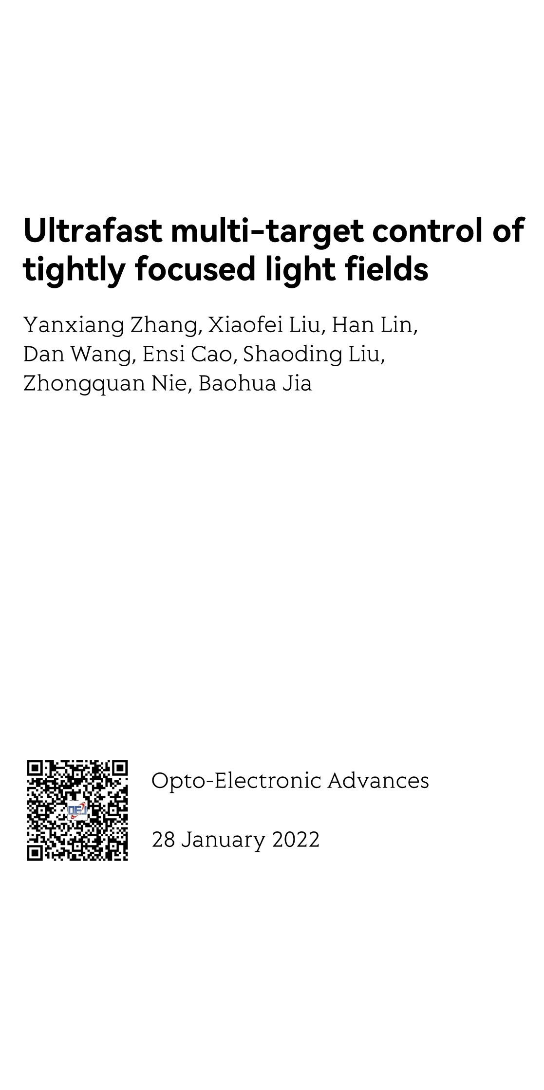 Ultrafast multi-target control of tightly focused light fields_1