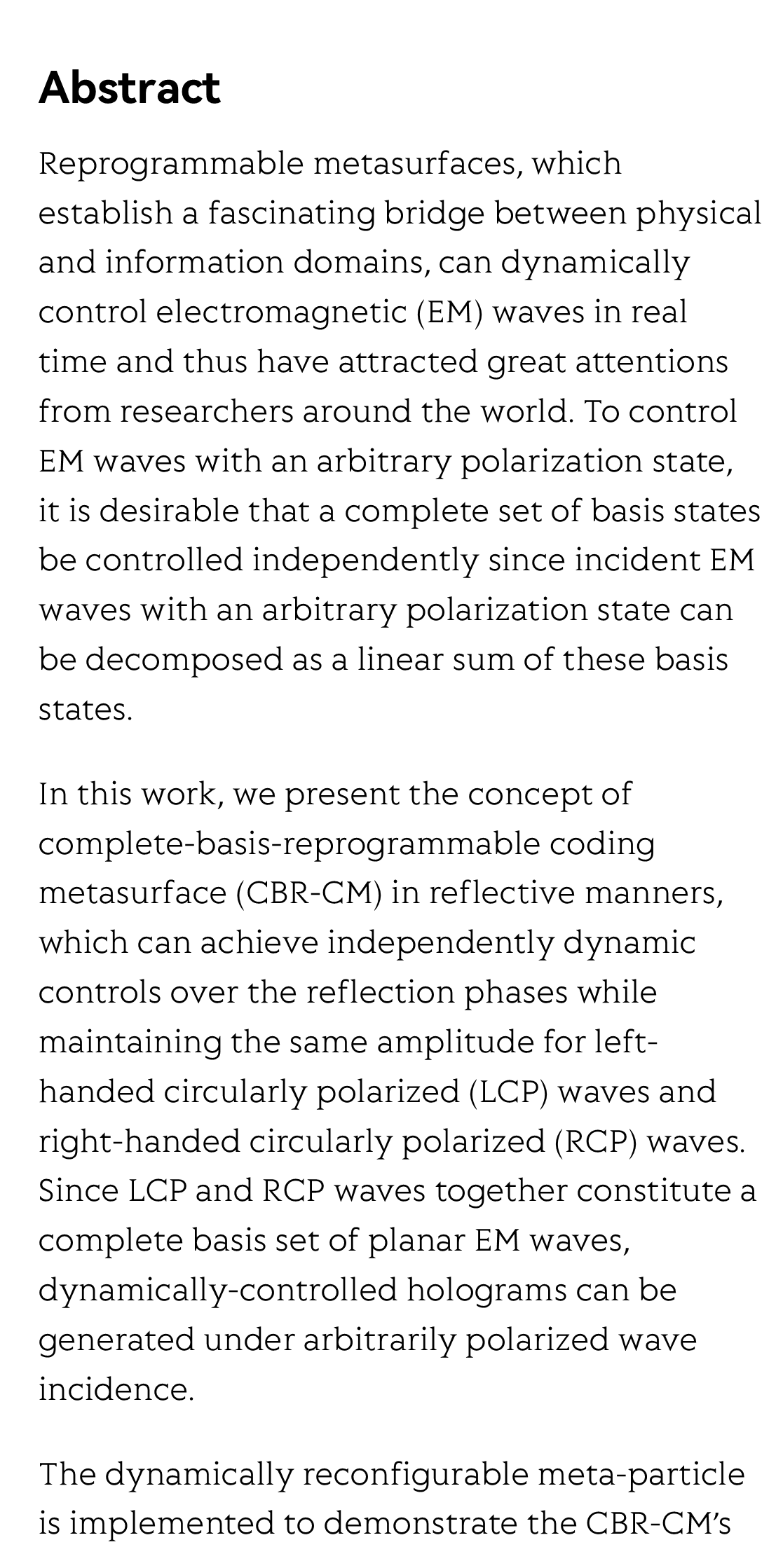 Complete-basis-reprogrammable coding metasurface for generating dynamically-controlled holograms under arbitrary polarization states_2