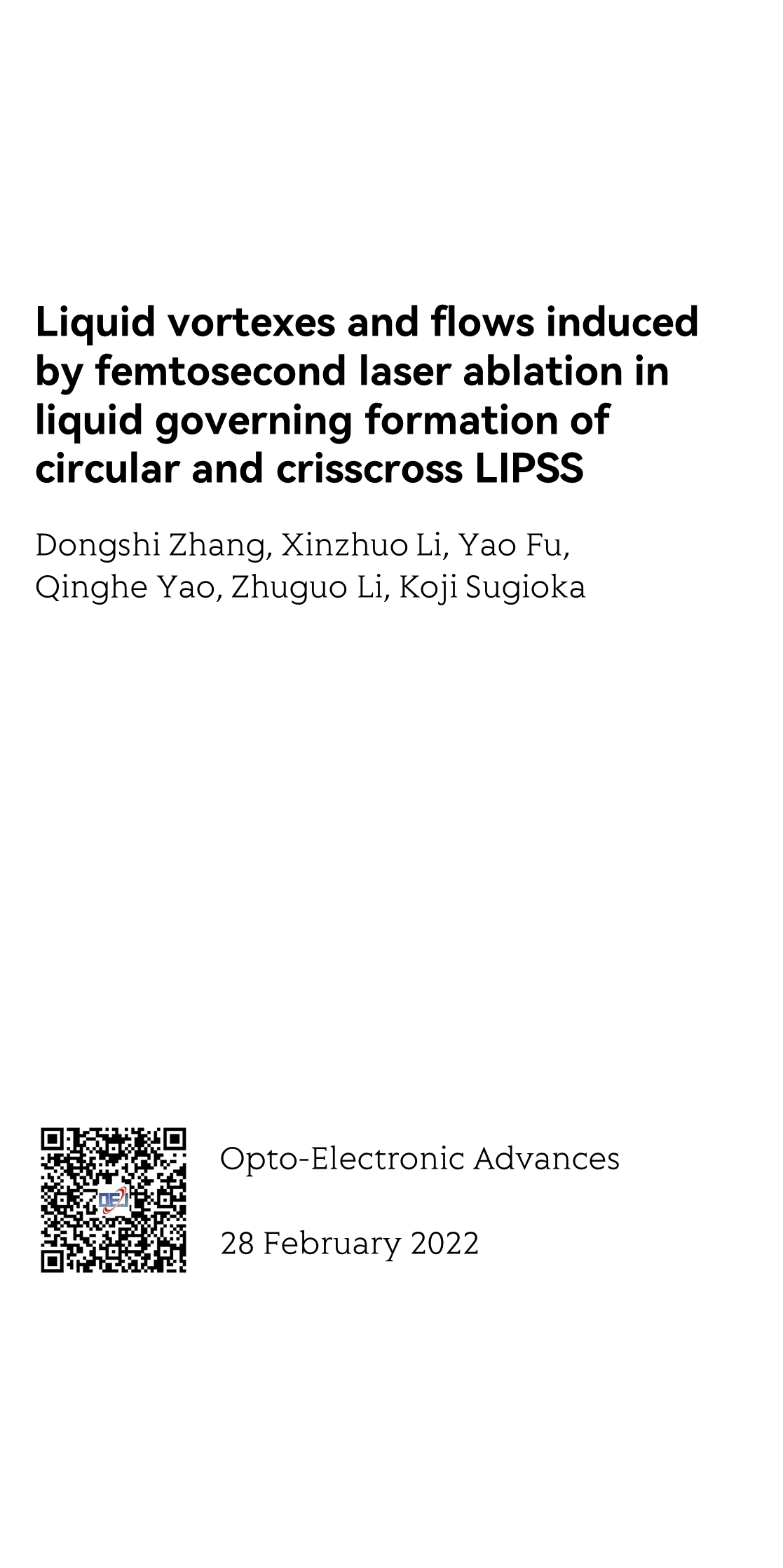 Liquid vortexes and flows induced by femtosecond laser ablation in liquid governing formation of circular and crisscross LIPSS_1