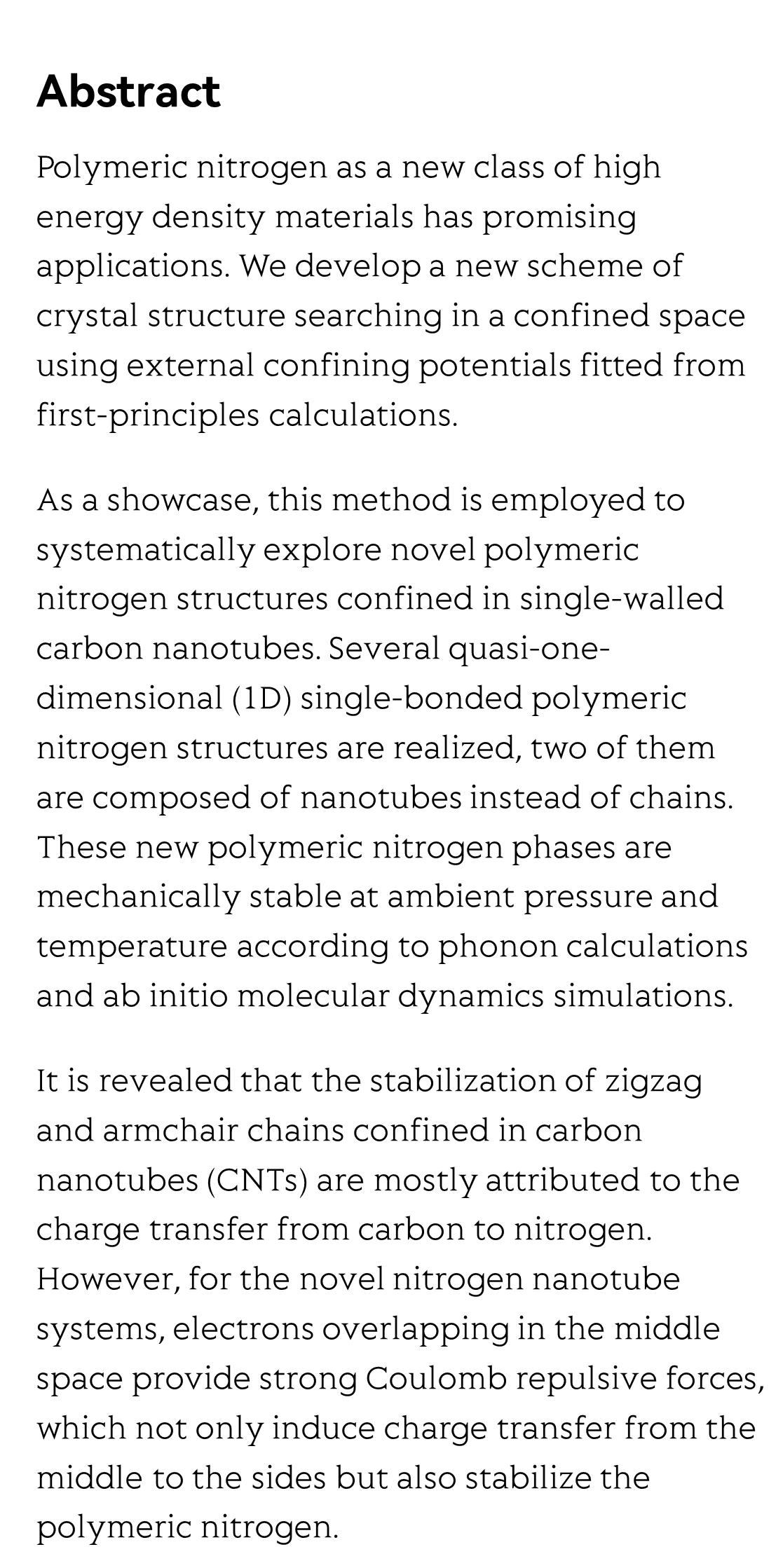 High Energy Density Polymeric Nitrogen Nanotubes inside Carbon Nanotubes_2