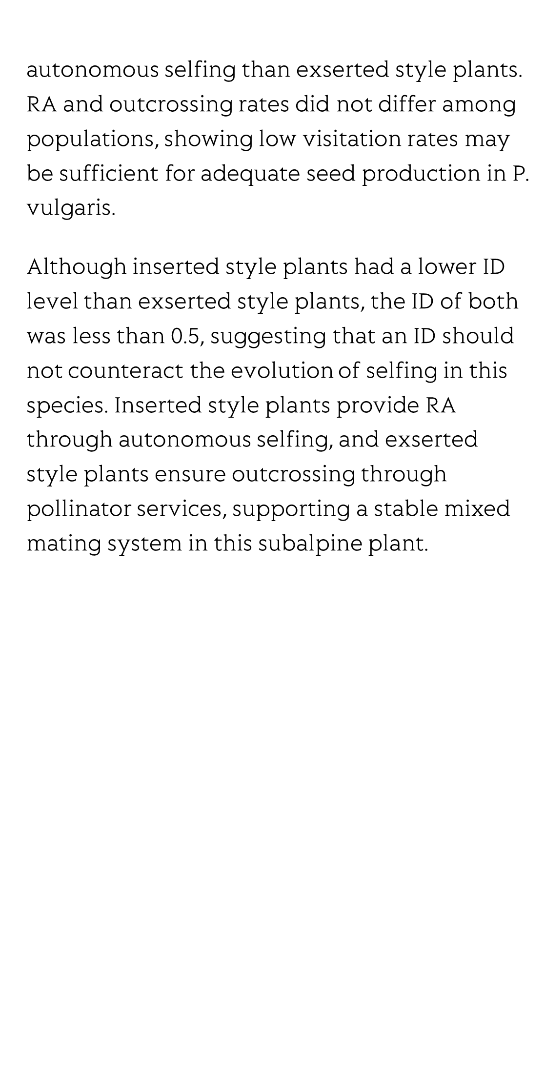 Differences in floral traits and flower visitation rates in mating systems in Prunella vulgaris (Lamiaceae)_3