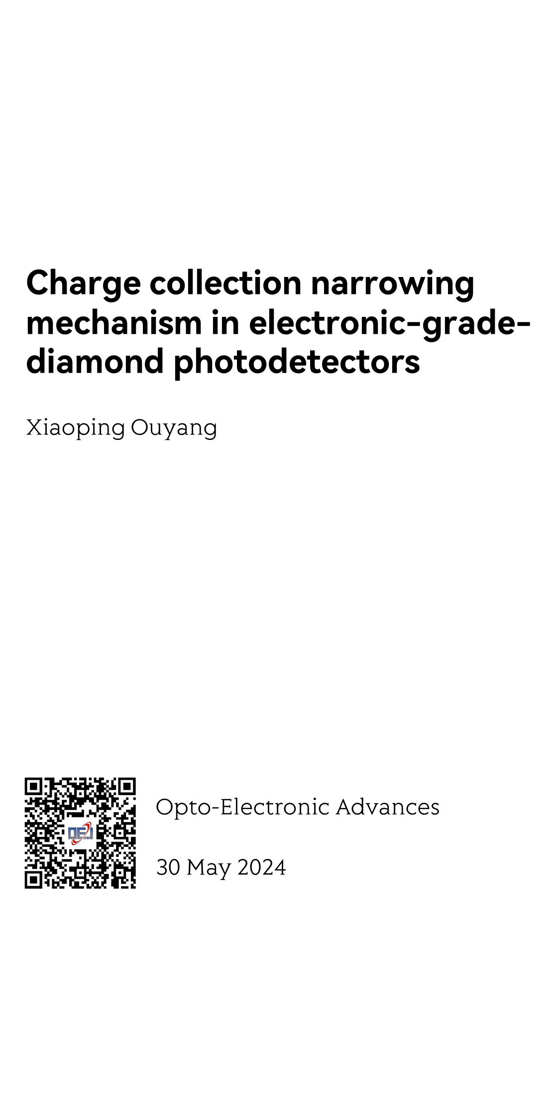 Charge collection narrowing mechanism in electronic-grade-diamond photodetectors_1