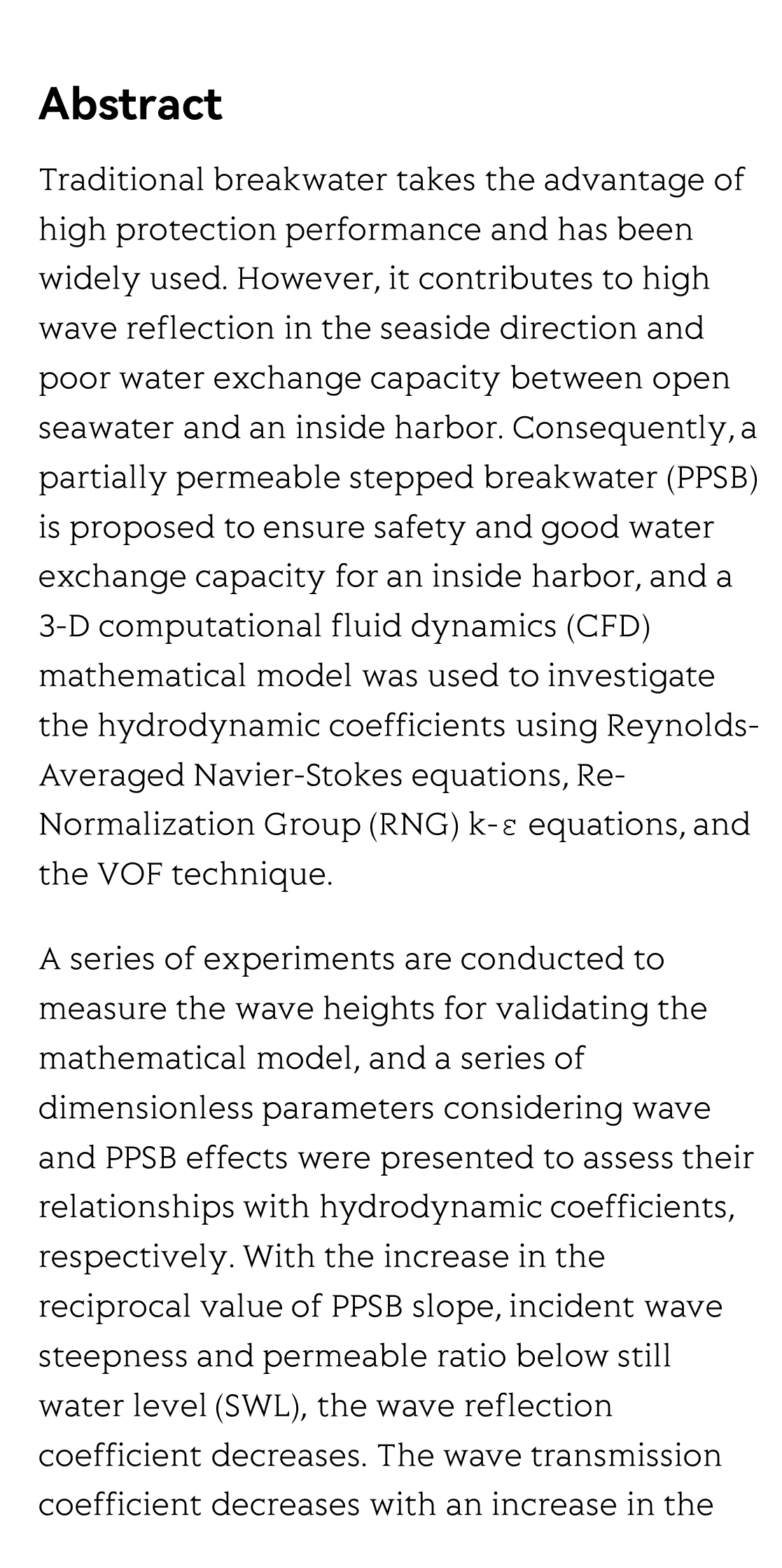 Hydrodynamic Coefficient Investigation on a Partial Permeable Stepped Breakwater Under Regular Waves_2