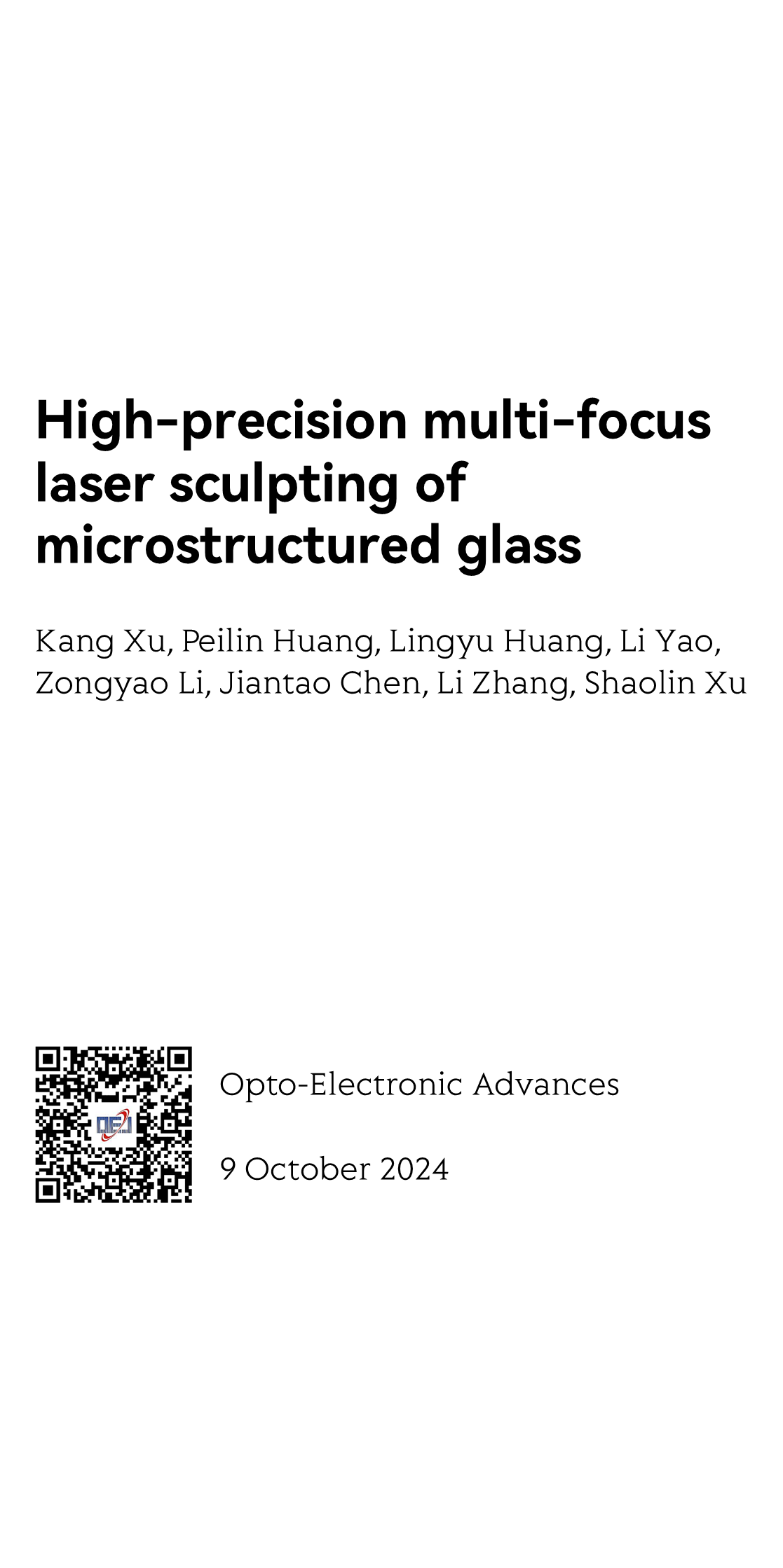 High-precision multi-focus laser sculpting of microstructured glass_1