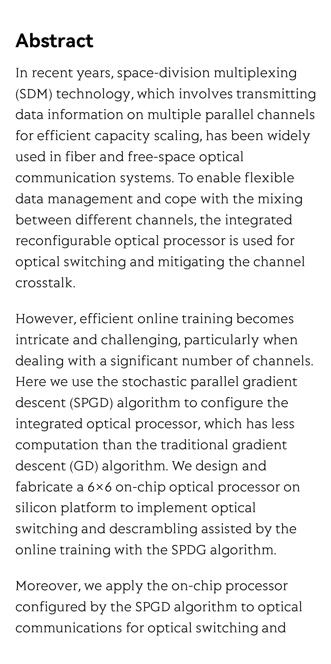 Efficient stochastic parallel gradient descent training for on-chip optical processor_2
