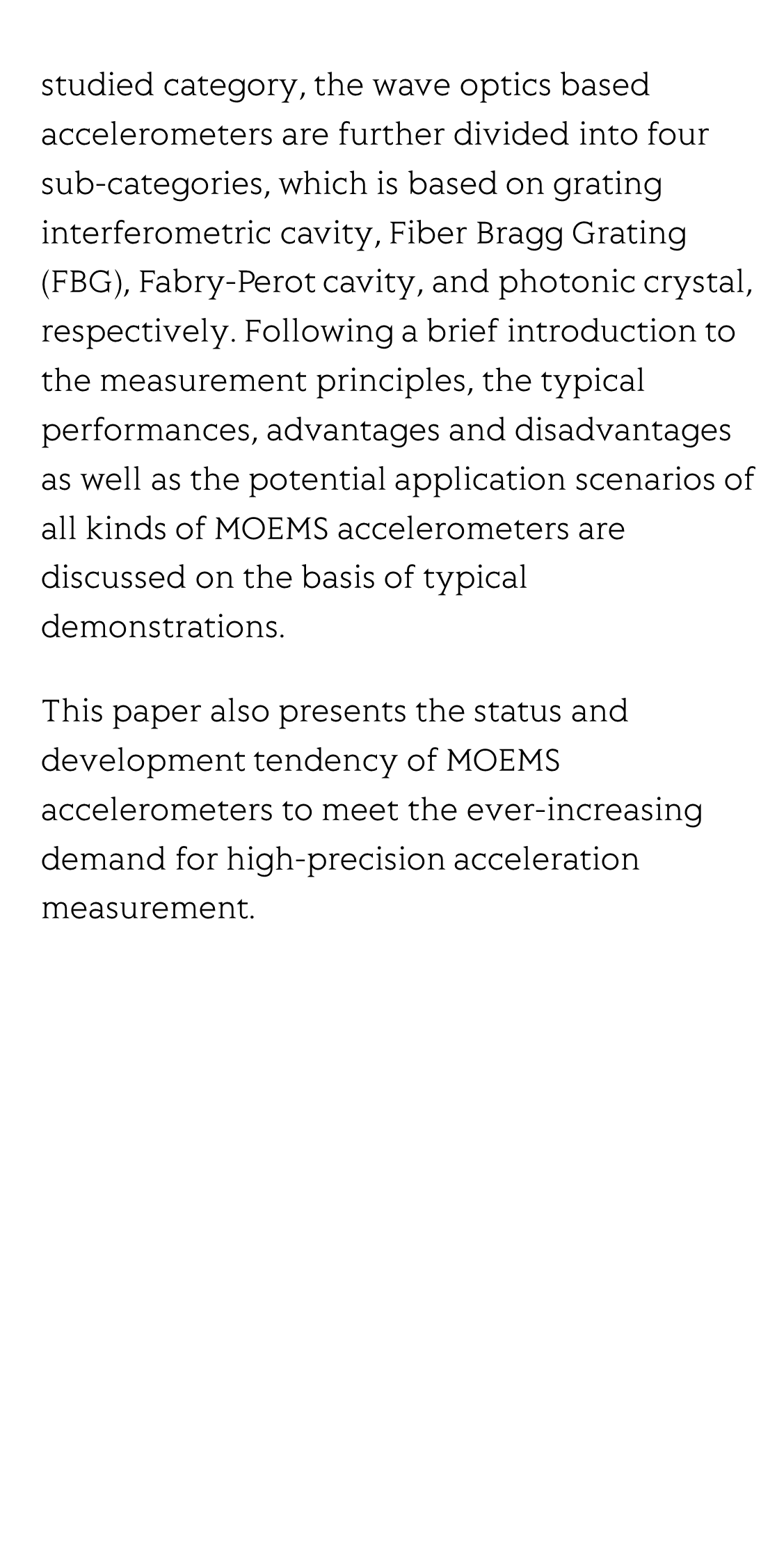 Review of micromachined optical accelerometers: from mg to sub-μg_3