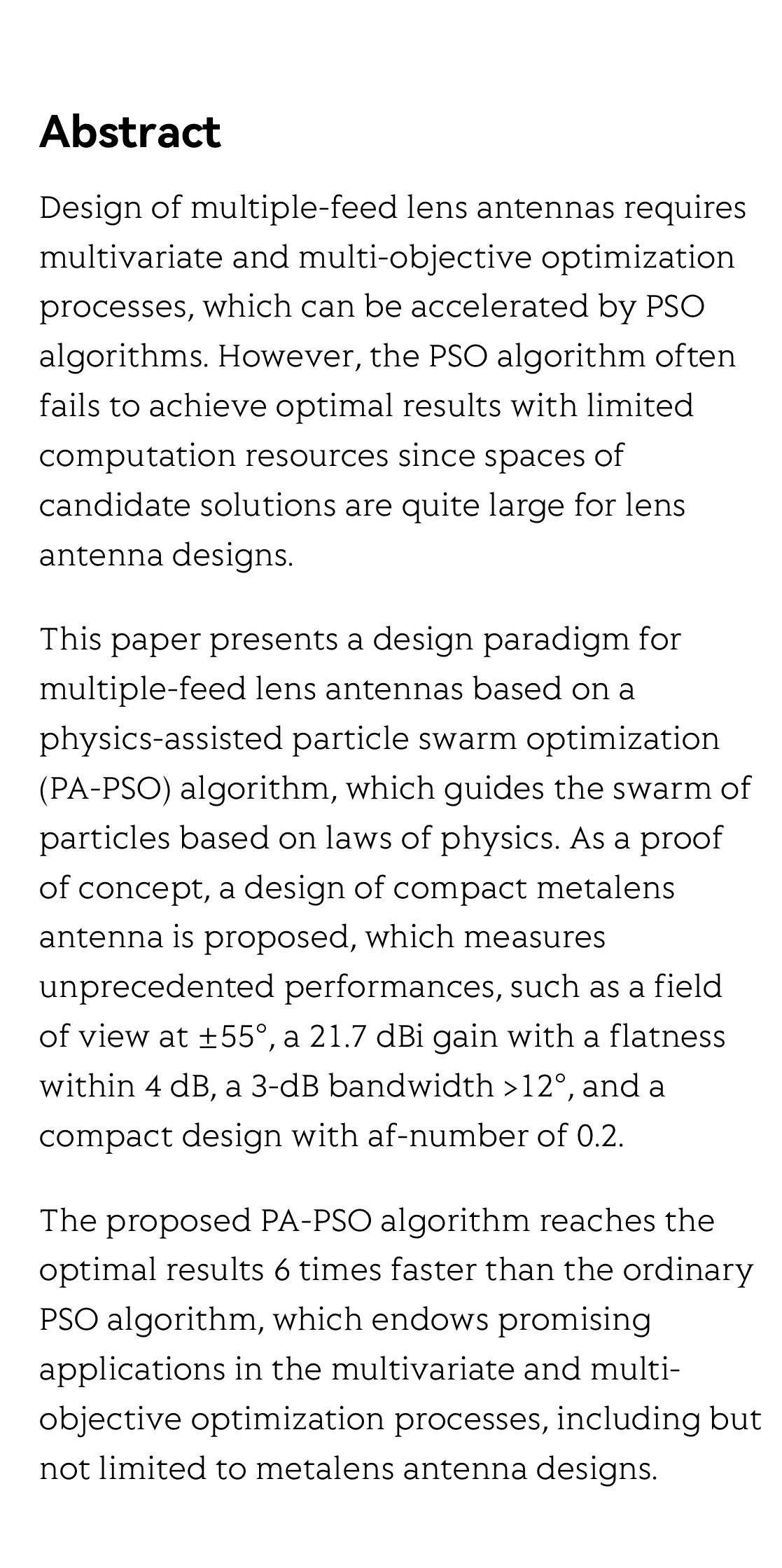 Ka-Band metalens antenna empowered by physics-assisted particle swarm optimization (PA-PSO) algorithm_2