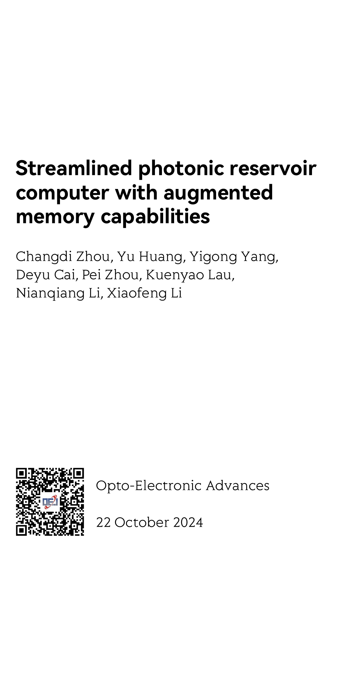 Streamlined photonic reservoir computer with augmented memory capabilities_1