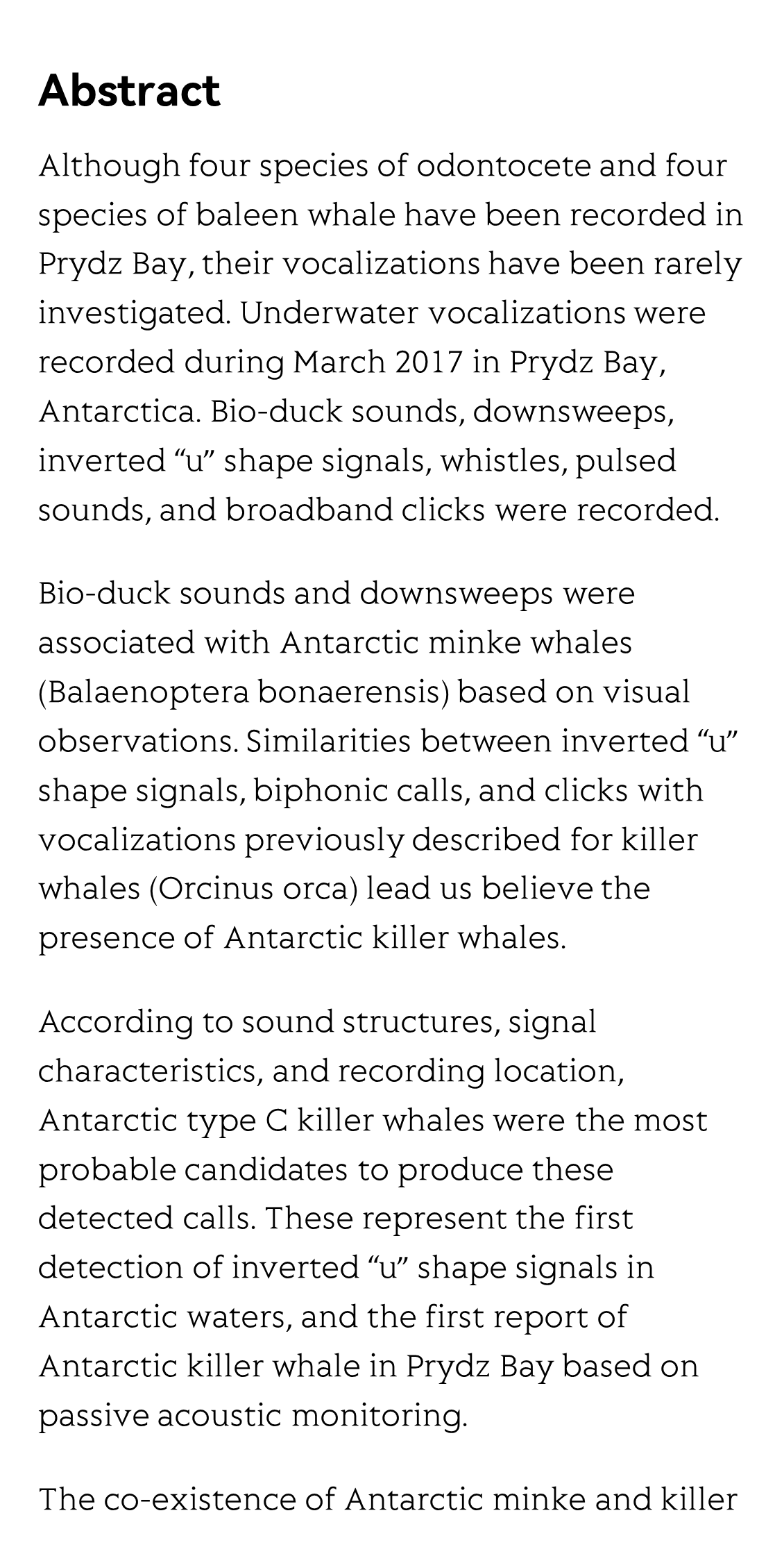 Identification of Antarctic minke and killer whales with passive acoustic monitoring in Prydz Bay, Antarctica_2