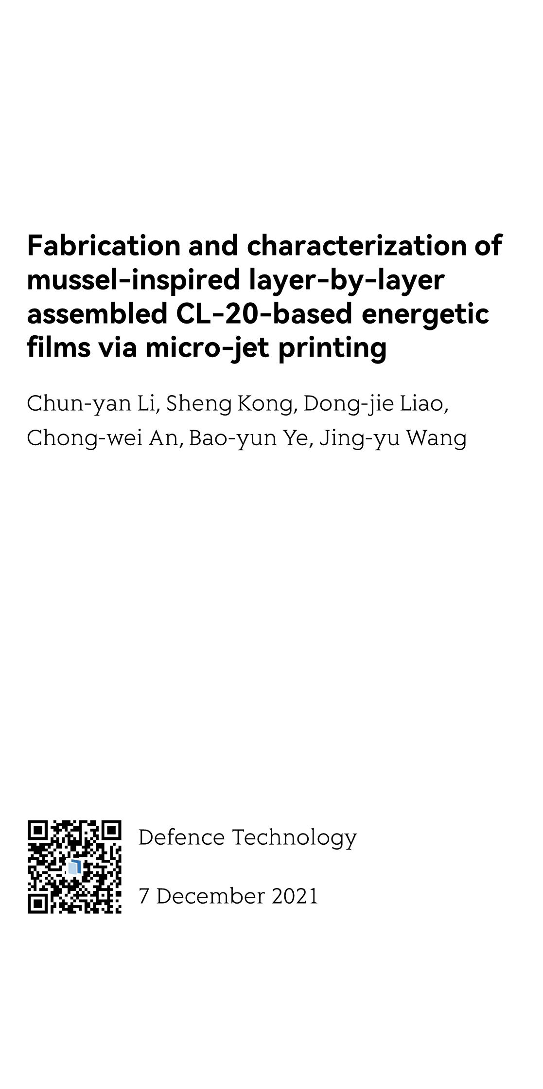 Fabrication and characterization of mussel-inspired layer-by-layer assembled CL-20-based energetic films via micro-jet printing_1