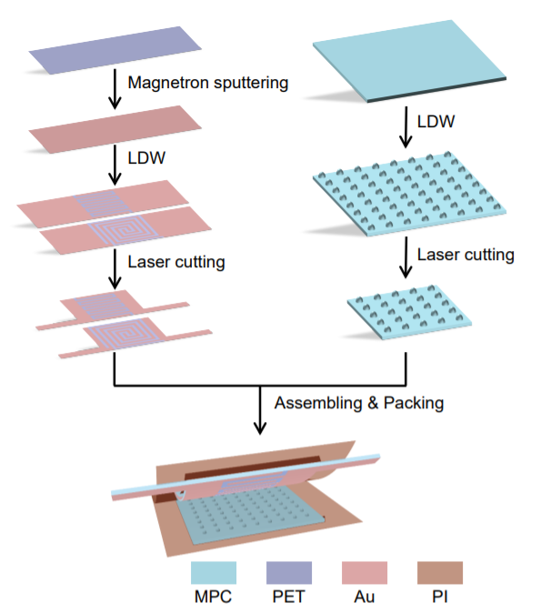 Laser direct writing and characterizations of flexible piezoresistive sensors with microstructures_3