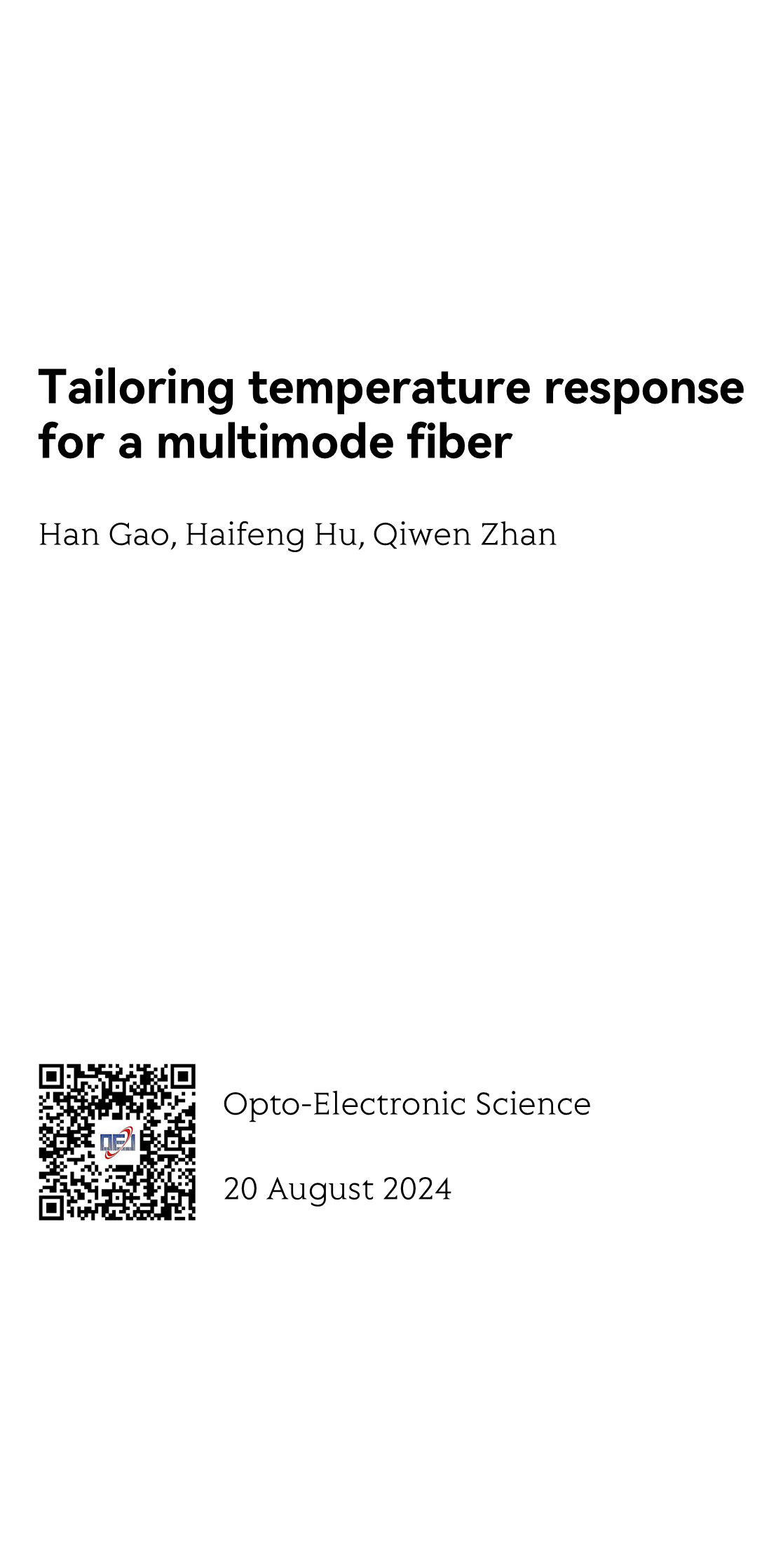 Tailoring temperature response for a multimode fiber_1