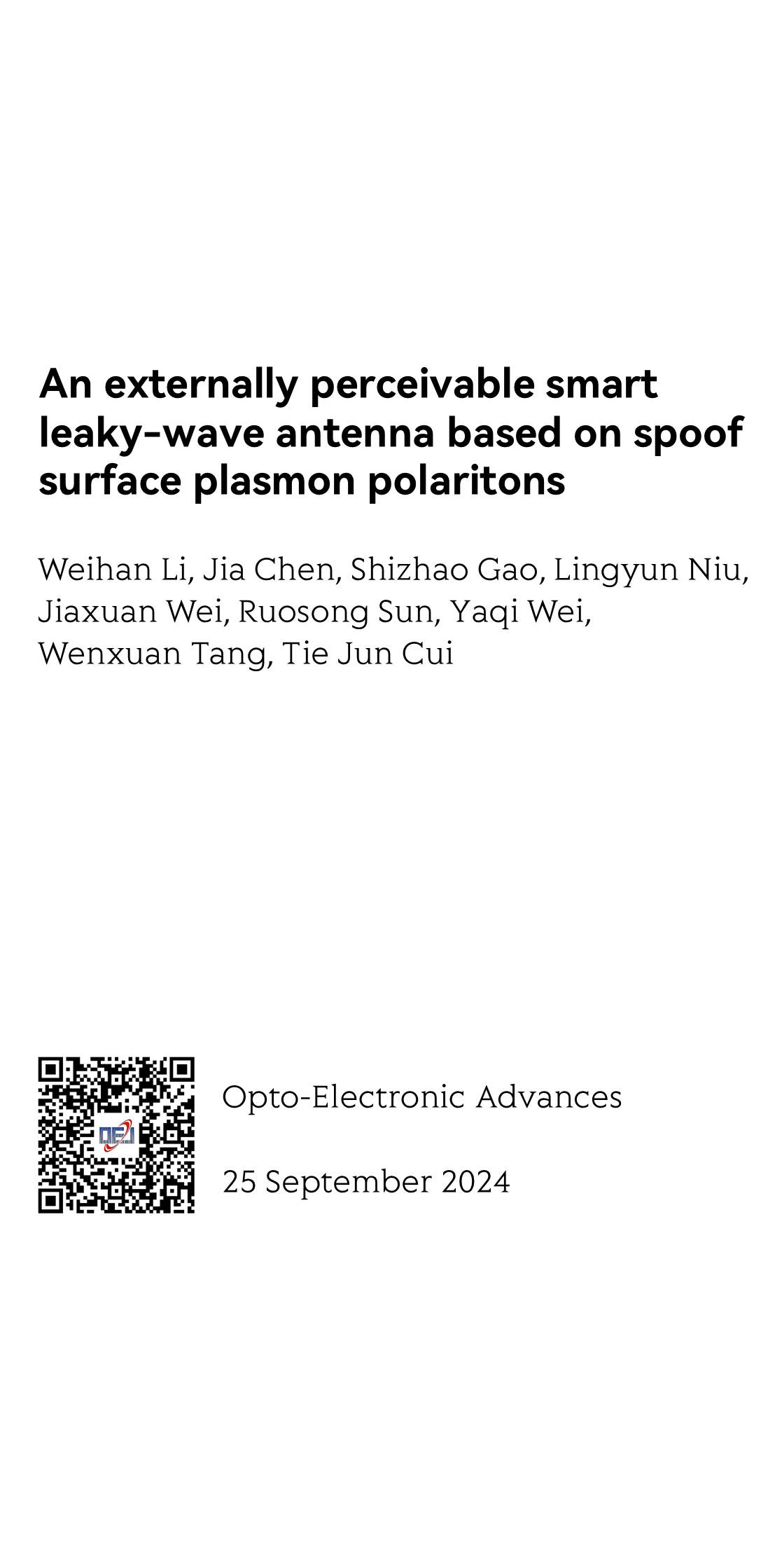 An externally perceivable smart leaky-wave antenna based on spoof surface plasmon polaritons_1