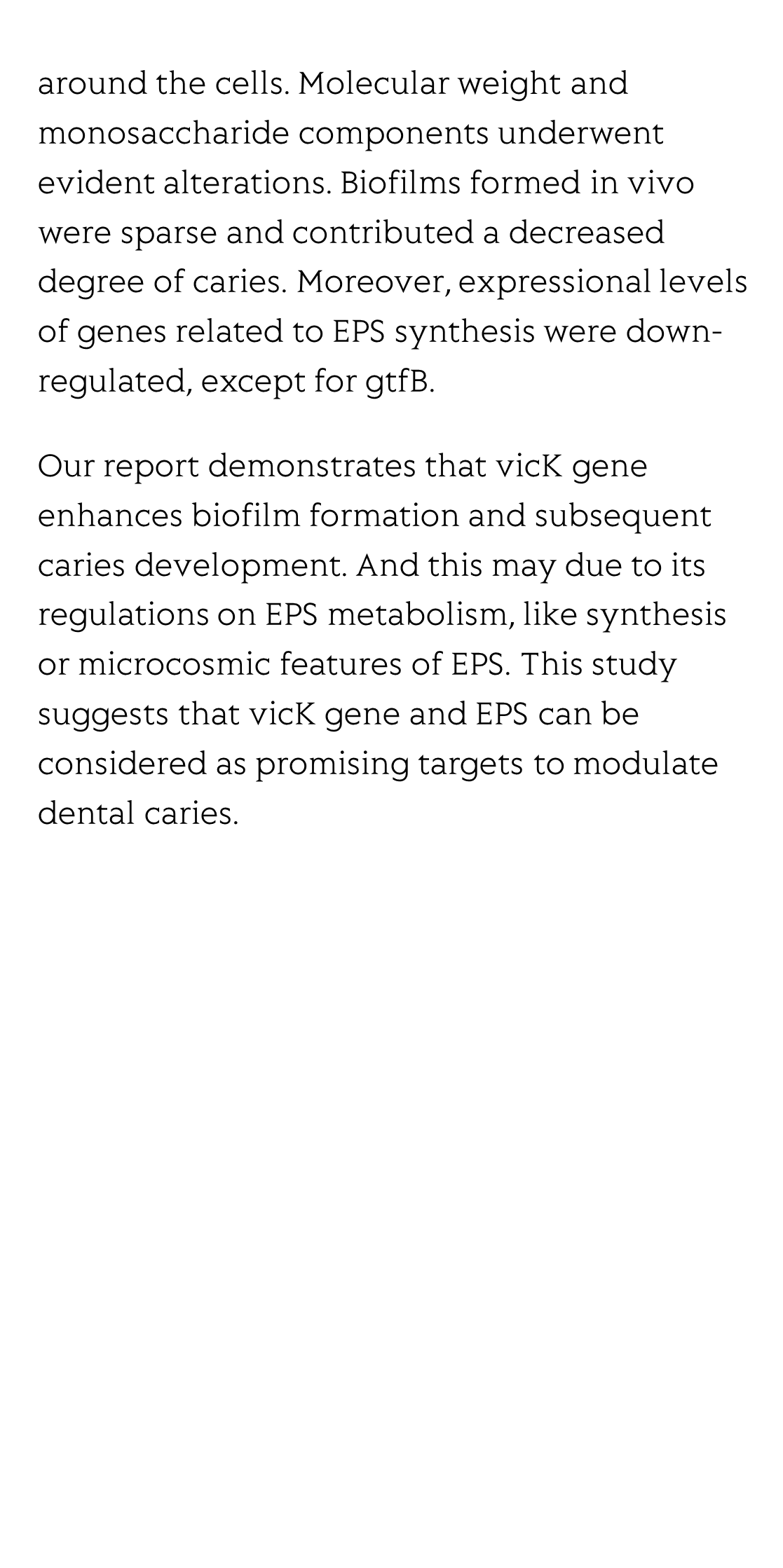 The vicK gene of Streptococcus mutans mediates its cariogenicity via exopolysaccharides metabolism_3