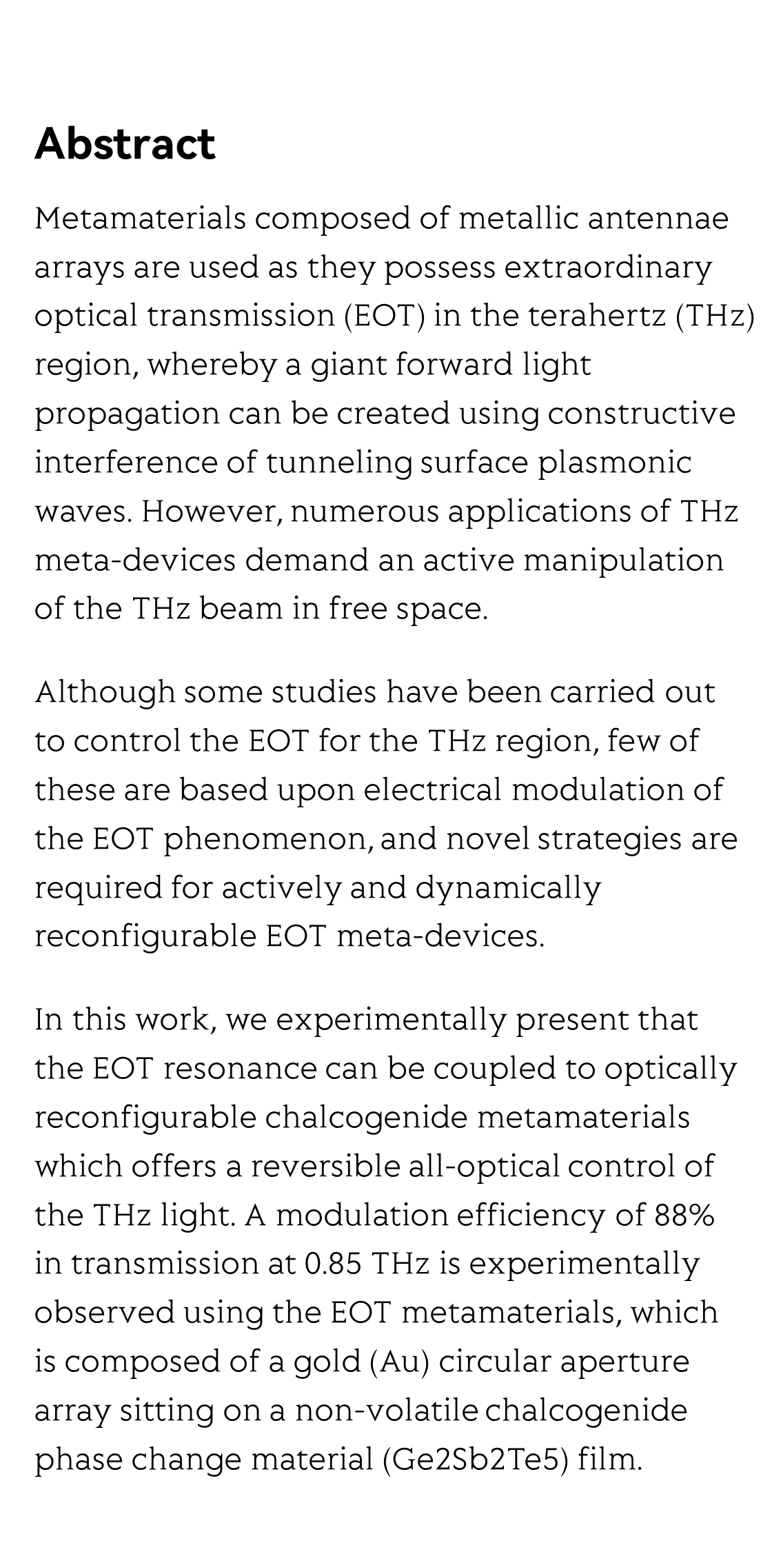 Multi-cycle reconfigurable THz extraordinary optical transmission using chalcogenide metamaterials_2