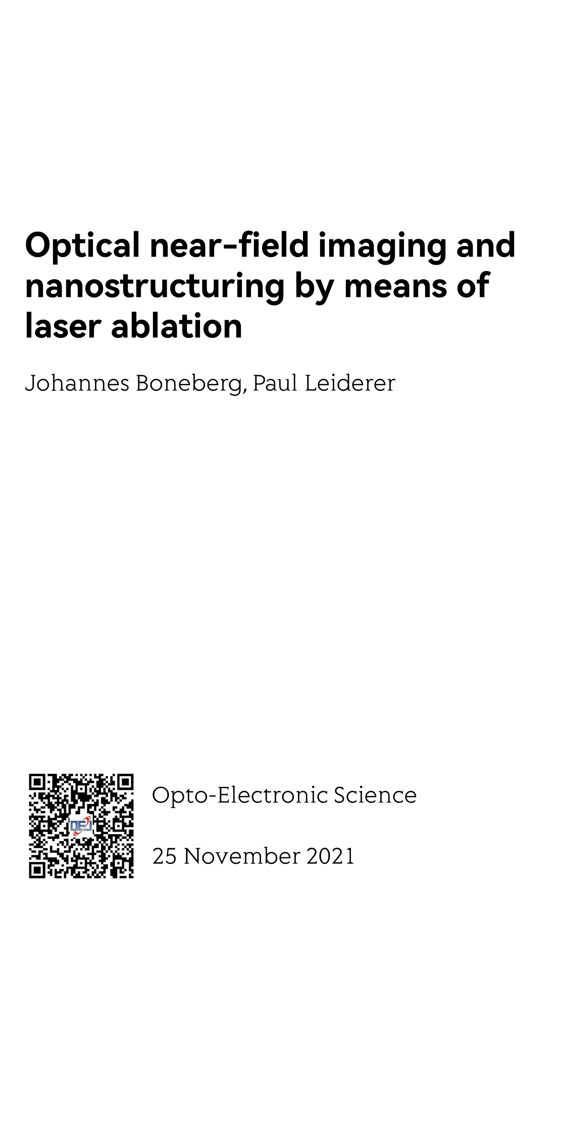 Optical near-field imaging and nanostructuring by means of laser ablation_1