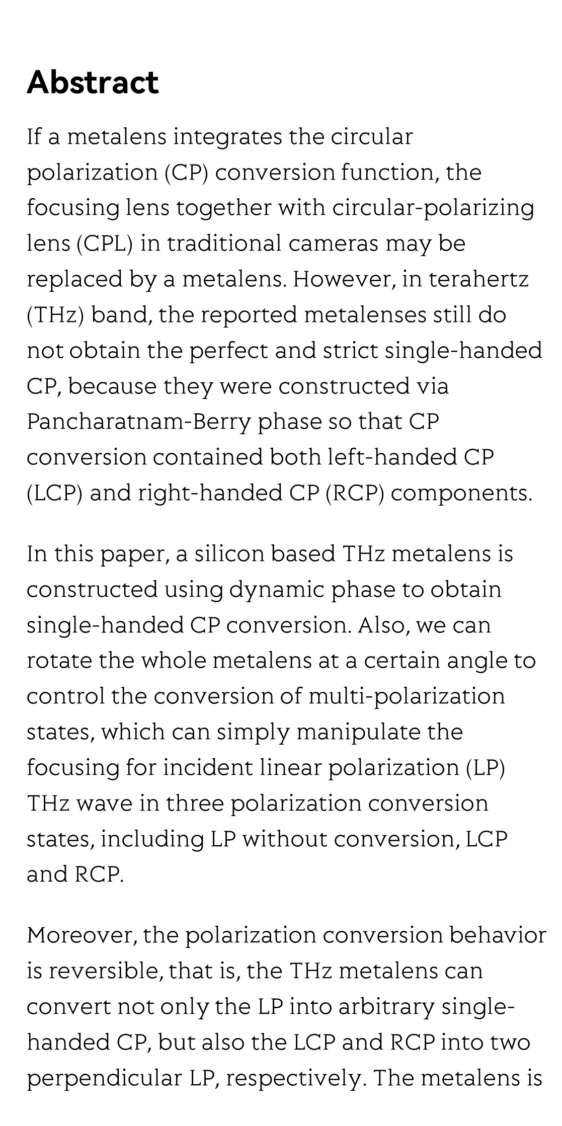 Dynamic phase assembled terahertz metalens for reversible conversion between linear polarization and arbitrary circular polarization_2