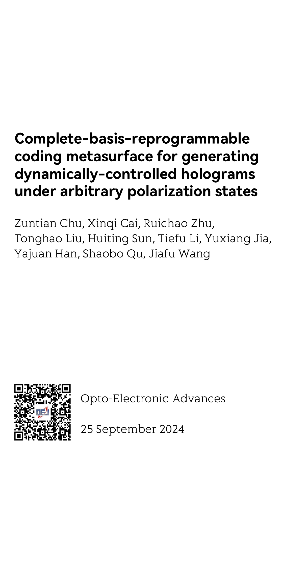 Complete-basis-reprogrammable coding metasurface for generating dynamically-controlled holograms under arbitrary polarization states_1