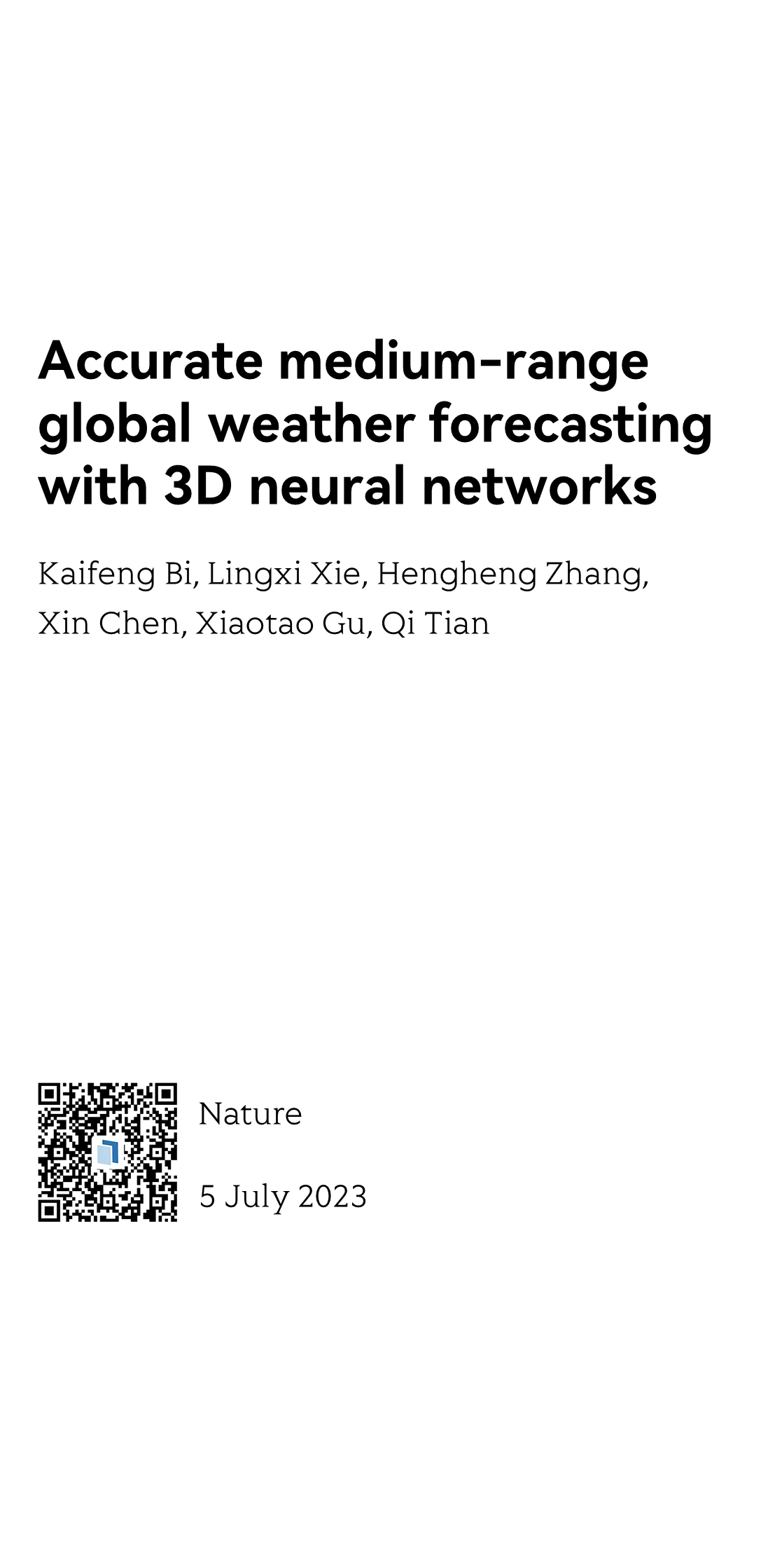 Accurate medium-range global weather forecasting with 3D neural networks_1