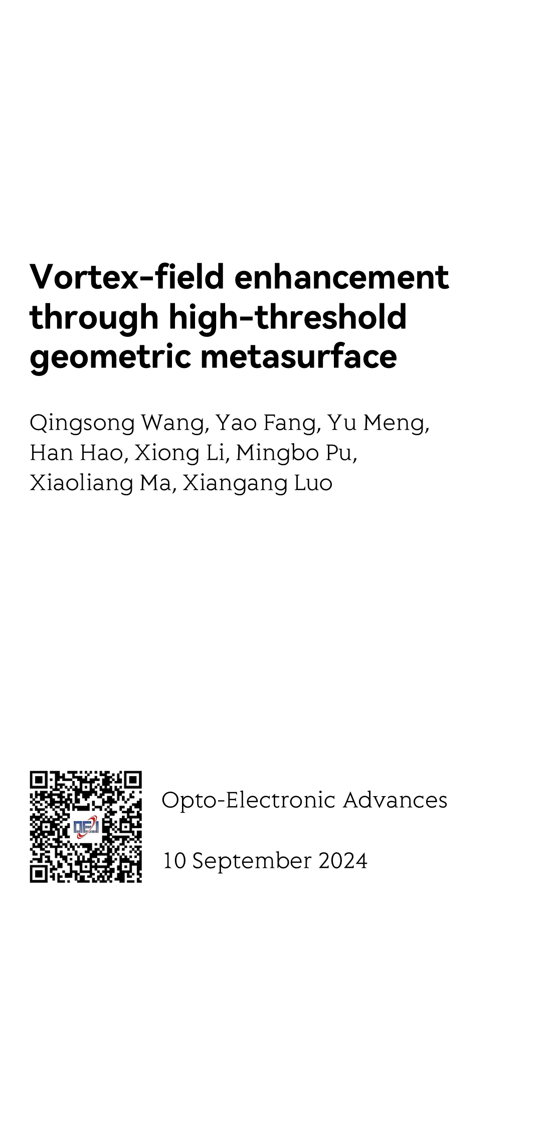 Vortex-field enhancement through high-threshold geometric metasurface_1