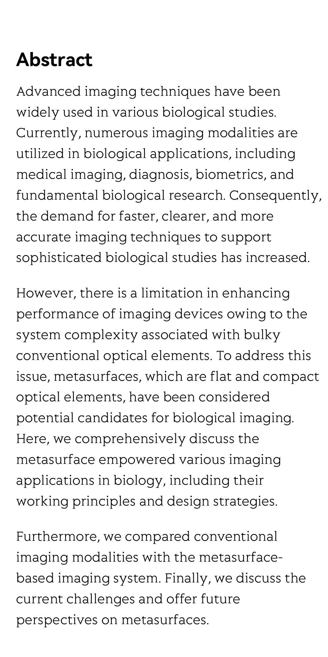 Advanced biological imaging techniques based on metasurfaces_2