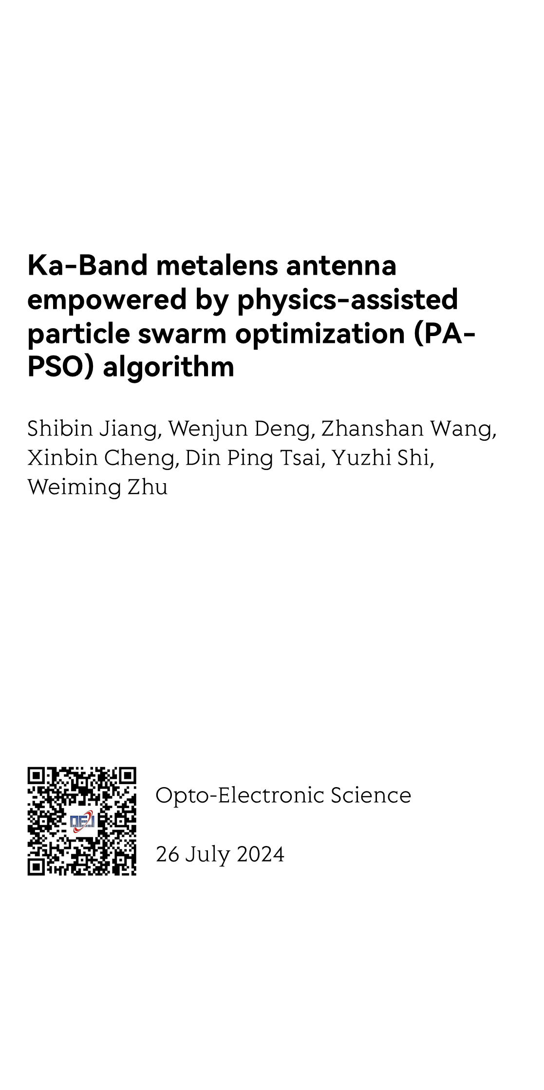 Ka-Band metalens antenna empowered by physics-assisted particle swarm optimization (PA-PSO) algorithm_1