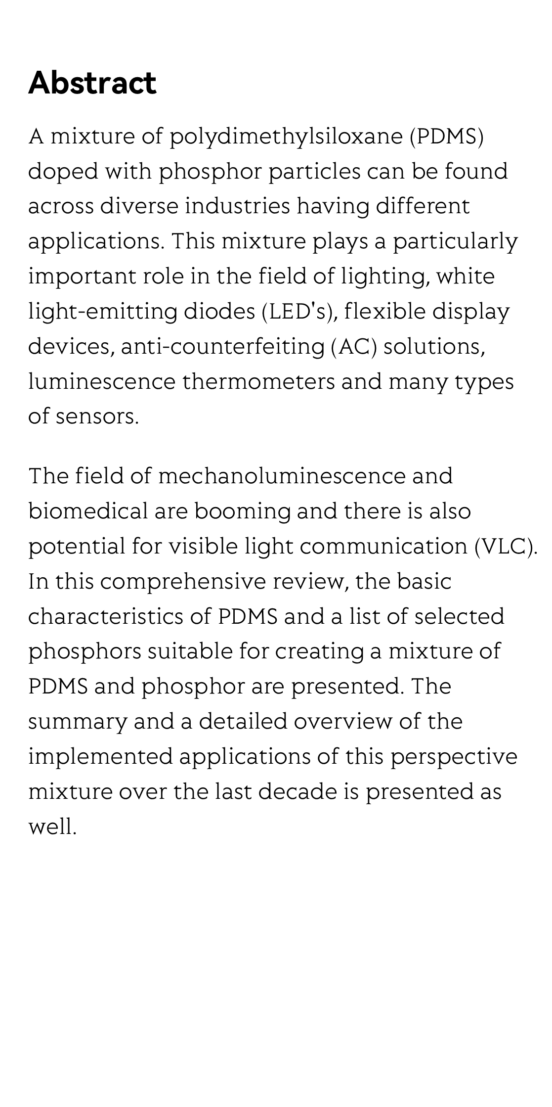 The possibilities of using a mixture of PDMS and phosphor in a wide range of industry applications_2